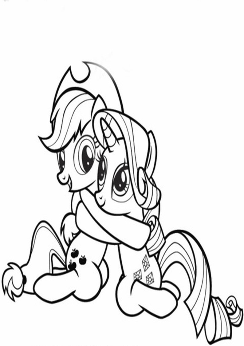 kolorowanka My little Pony Applejack, malowanka do wydruku dla dziewczynki numer 9